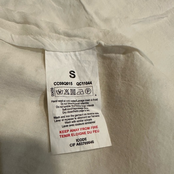 Ikks ICODE white lace short sleeve blouse size small - Picture 12 of 13